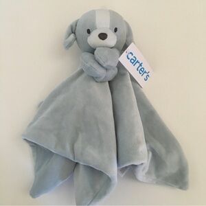NEW Carters Lovey Puppy Plush Soft Baby Toy Lovie Blankie Baby Gift Blue